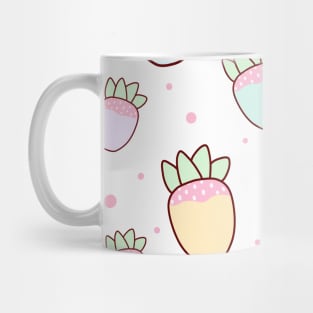 Pastel Strawberries Pattern Mug